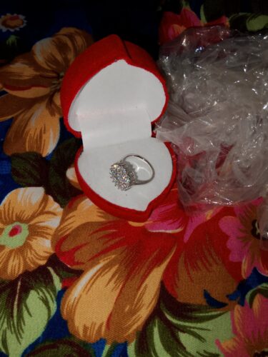Bridal flower 🌸 ring for girls/women, With sparkling jewels photo review
